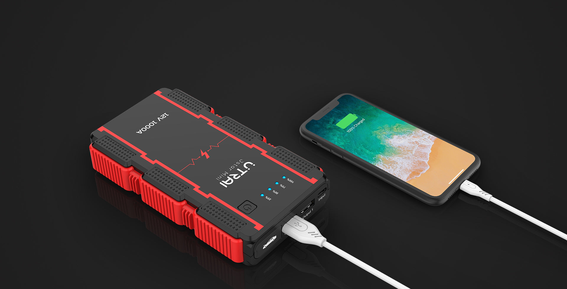 UTRAI Jstar Mini Booster Batterie Voiture Portable Jump Starter 1000A  Demarreur de Voiture Moto Smart Clip