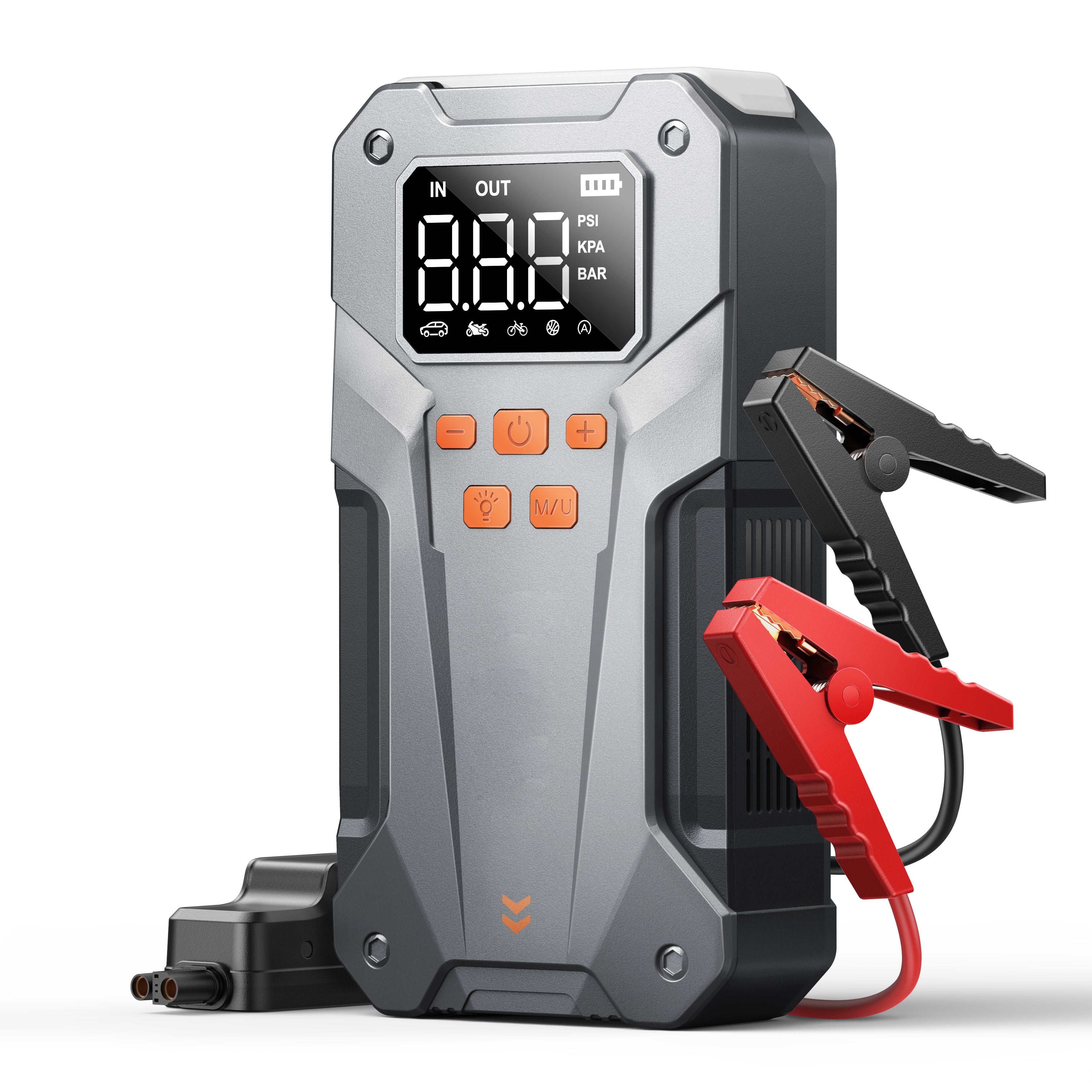 UTRAI 5000A Portable Car Jump Starter with Air Compressor 150PSI, 12V Emergency Battery Booster & Power Bank for All Gas / 10.0L Diesel Engines